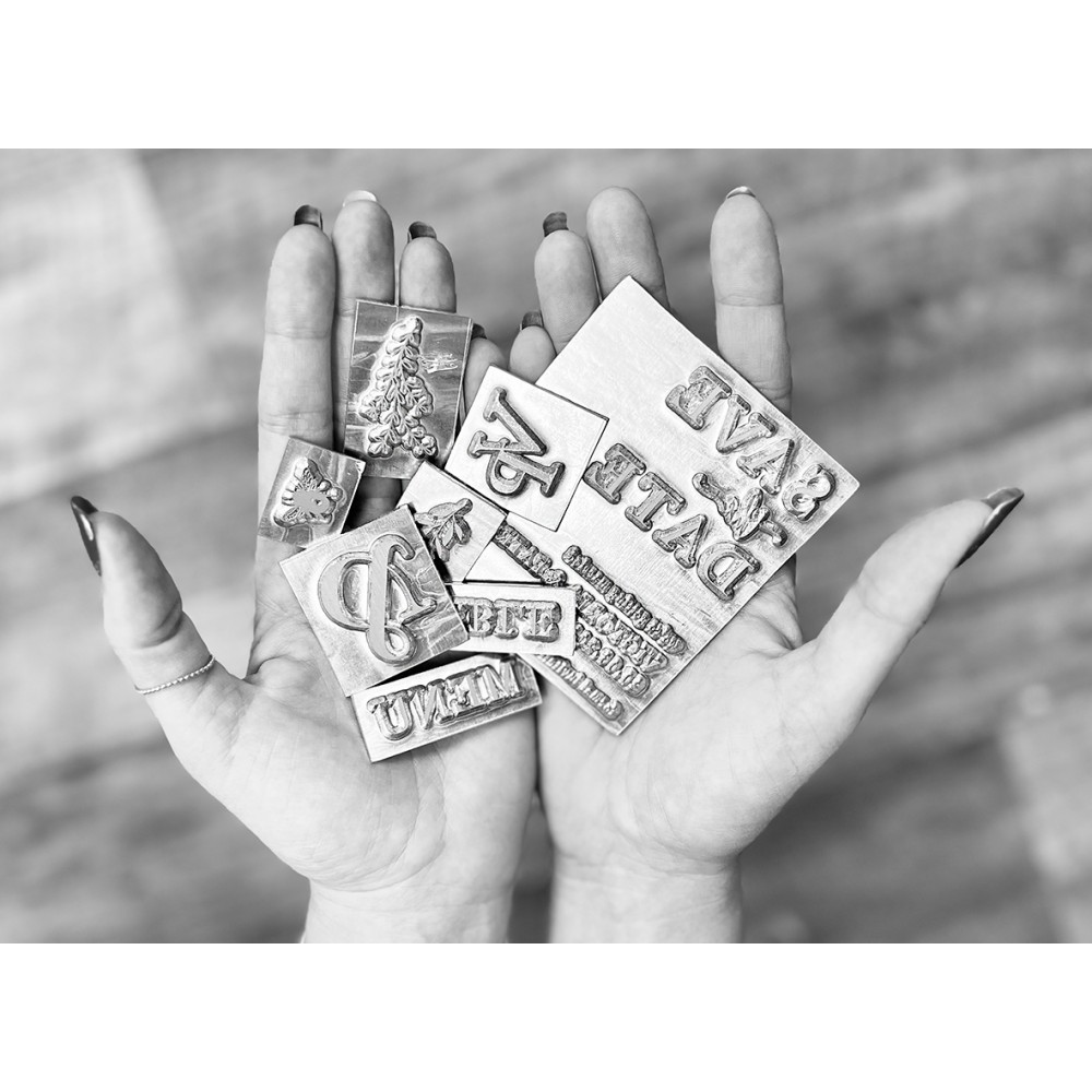 'Any Design' Foil Pressed Letterpress Style Invitation Sample