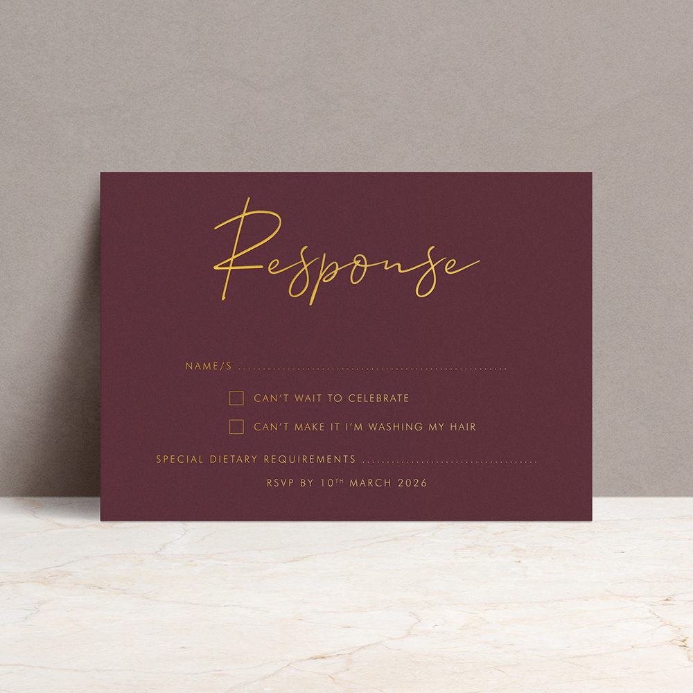 'Hermione' Full Foil Press Additional Cards for Invitation