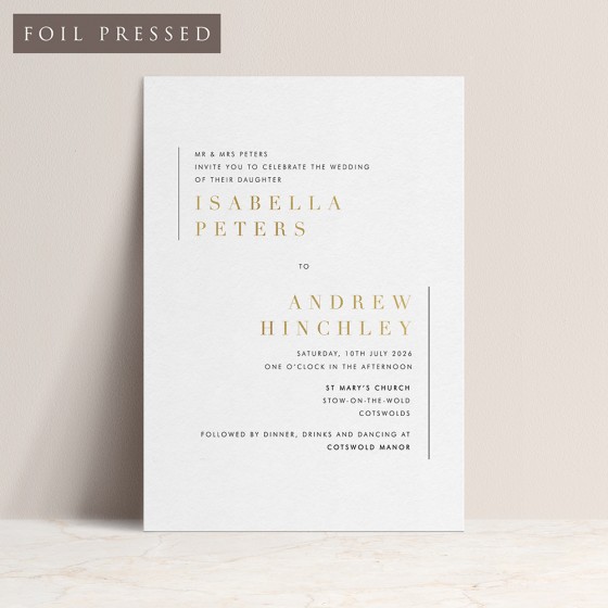 Foil Press Invitations