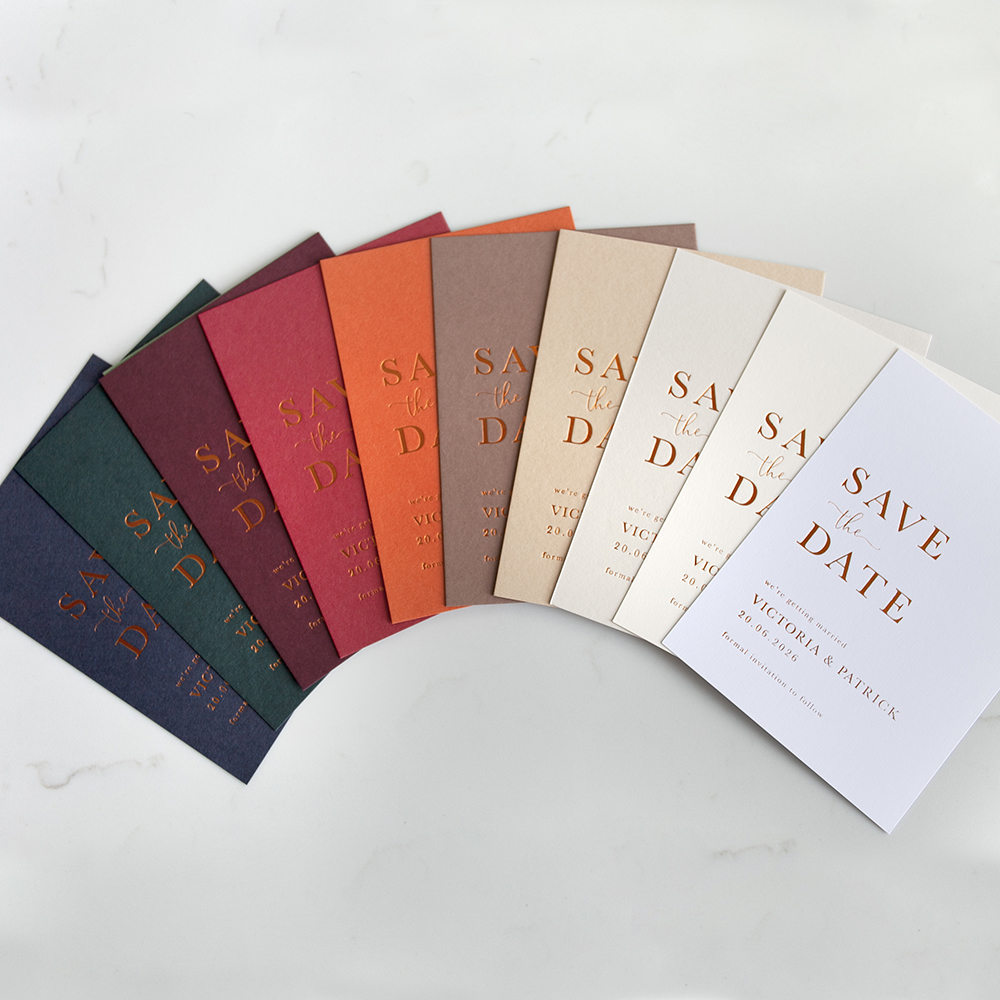 Foil Press Letterpress Style SAMPLE Swatch Pack