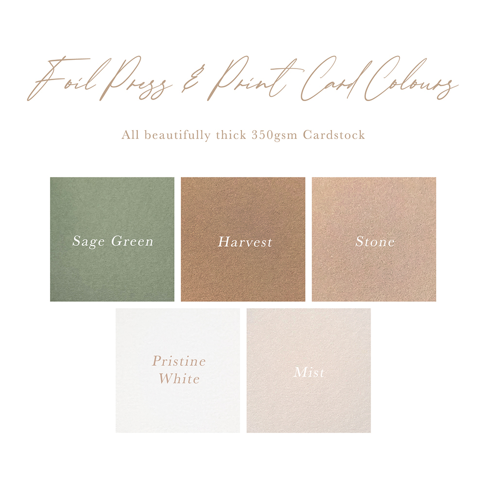 'MM04' Foil Press & Print Letterpress Style Save the Date