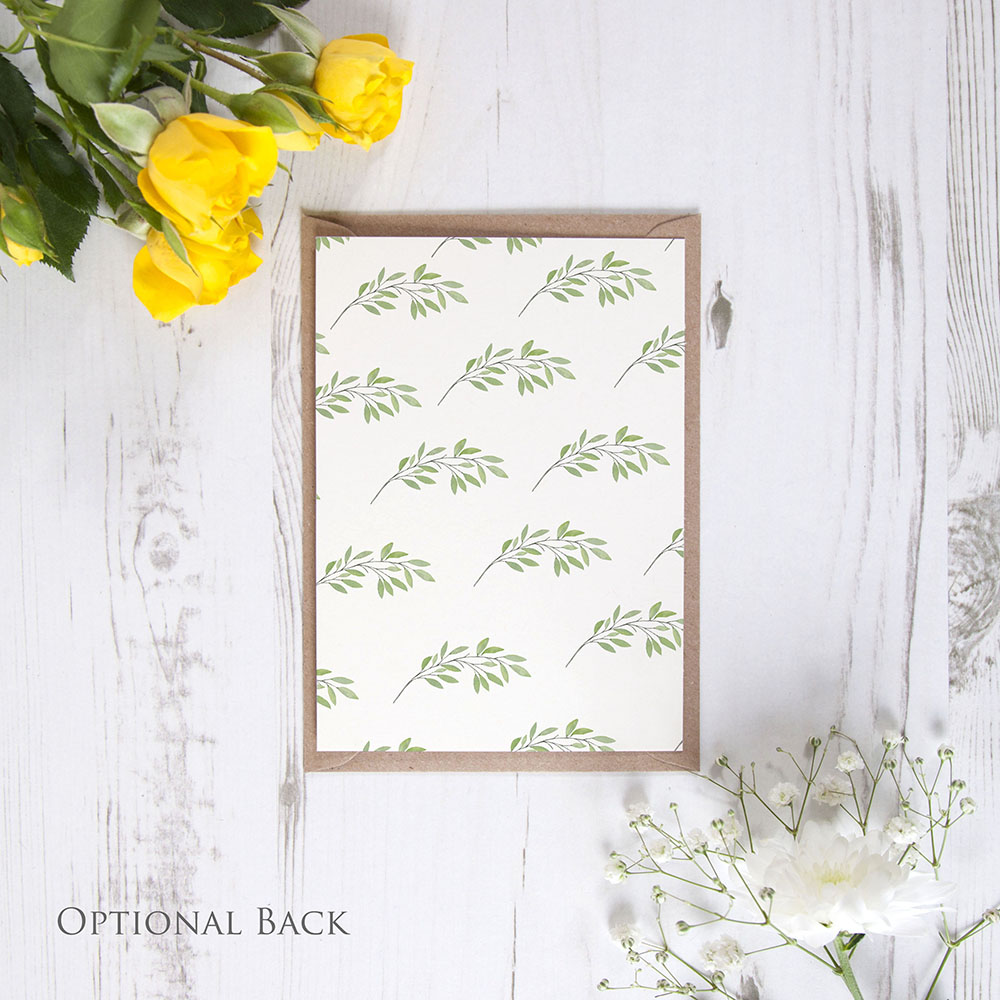 'Autumn Green' Standard Wedding Invitation