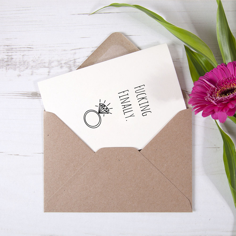 F***ing Finally - Funny Engagement Card