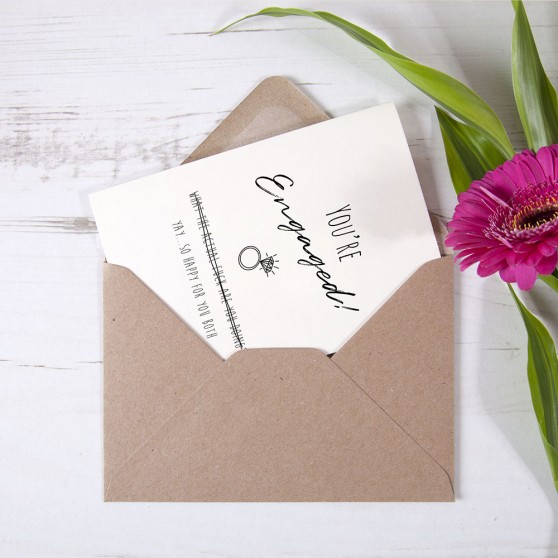 Yay, so happy for you - Funny Engagement Card