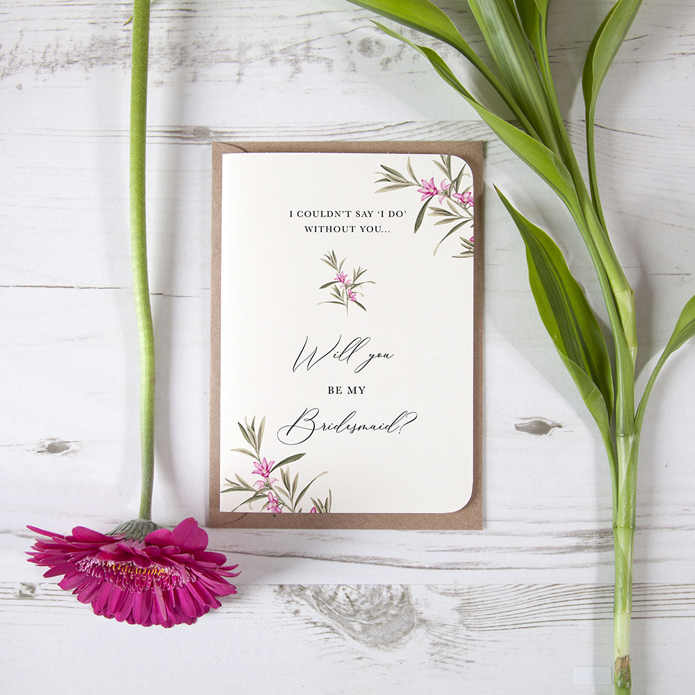 'Pink Botanical' Will you be my...