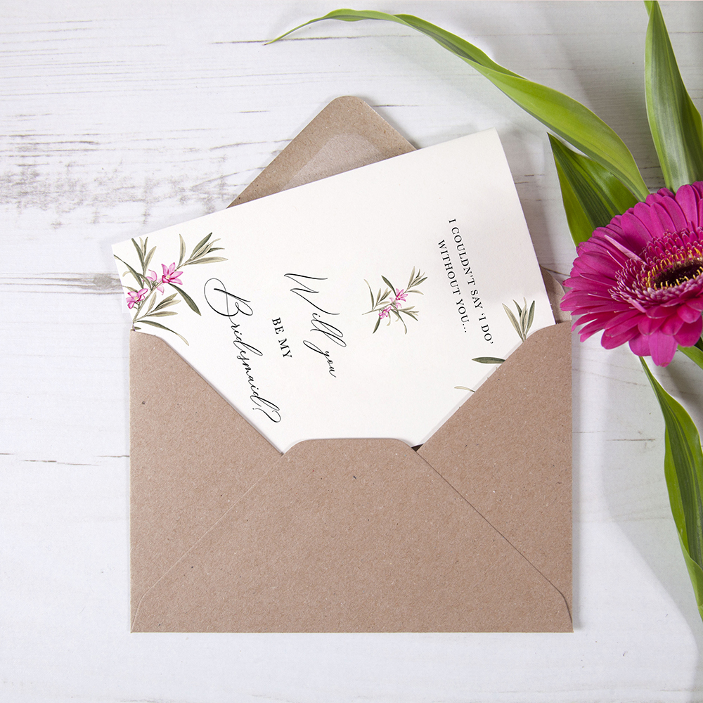 'Pink Botanical' Will you be my...