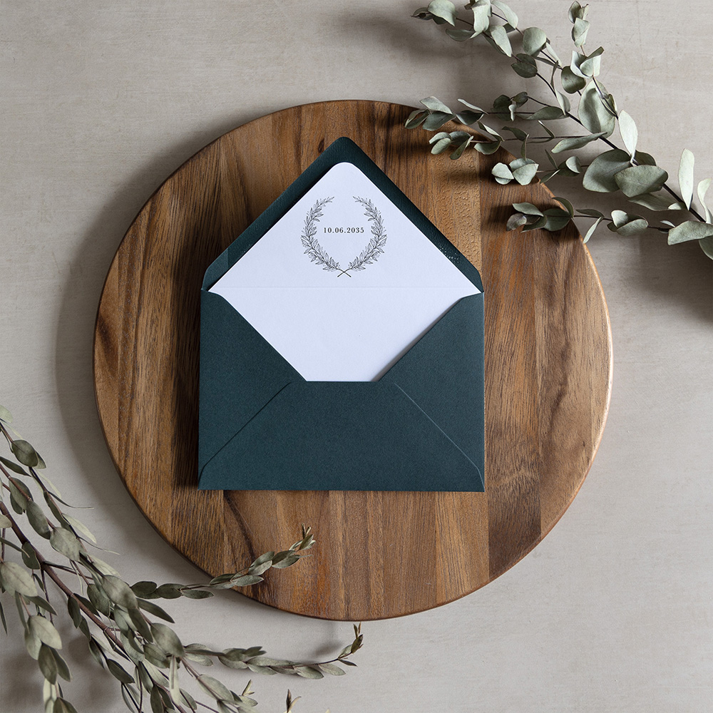 'Alice' Printed Envelope Liner Sample with Envelope