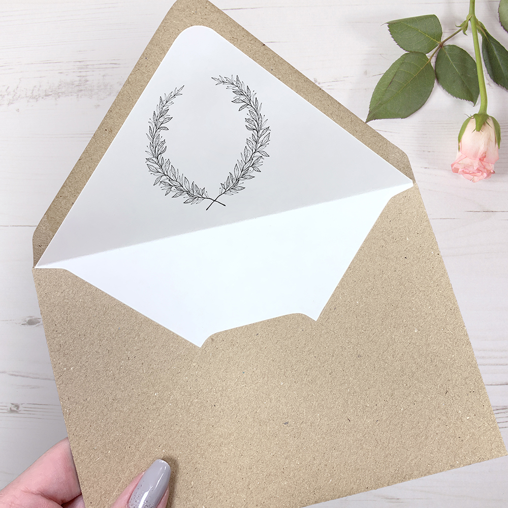 'Alice' Hole-punched Wedding Invitation Sample