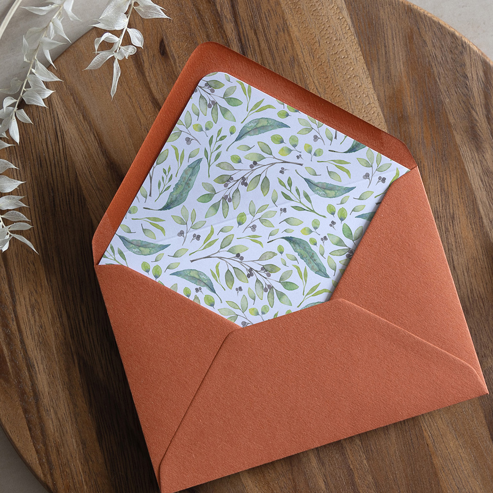 'Arabella' Printed Envelope Liner Sample with Envelope