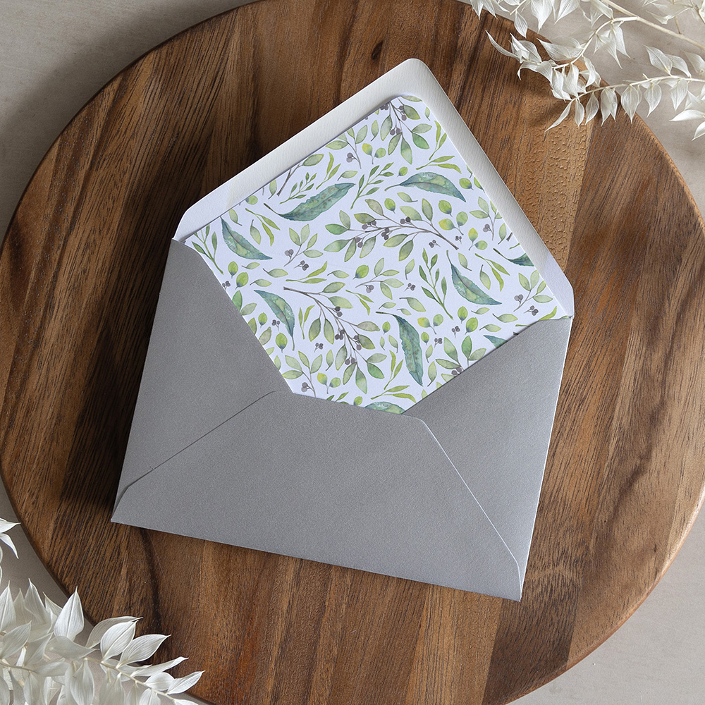 'Arabella' Printed Envelope Liner Sample with Envelope