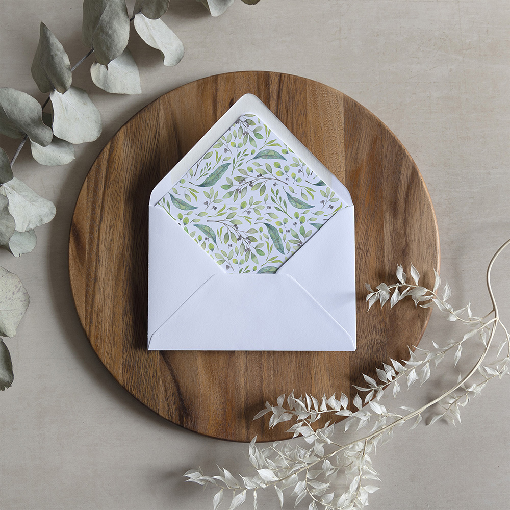 'Arabella' Printed Envelope Liner Sample with Envelope