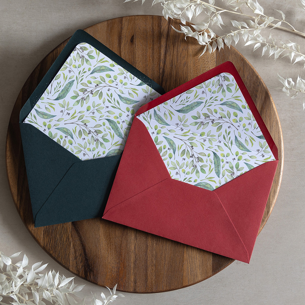 'Arabella' Printed Envelope Liner Sample with Envelope