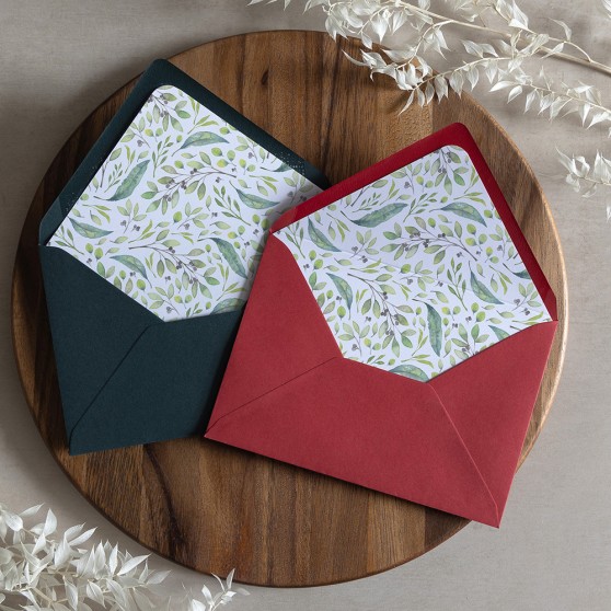 'Arabella' Printed Envelope Liner Sample with Envelope