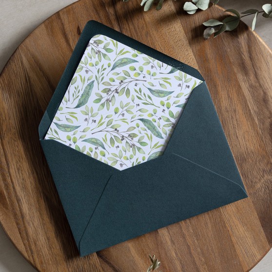 'Arabella' Printed Envelope Liner with Envelope