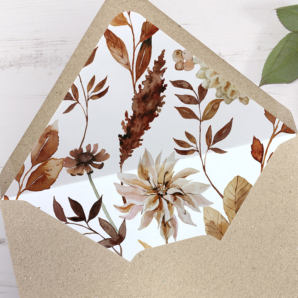 'Autumn Garden AG10' Save the Date Sample