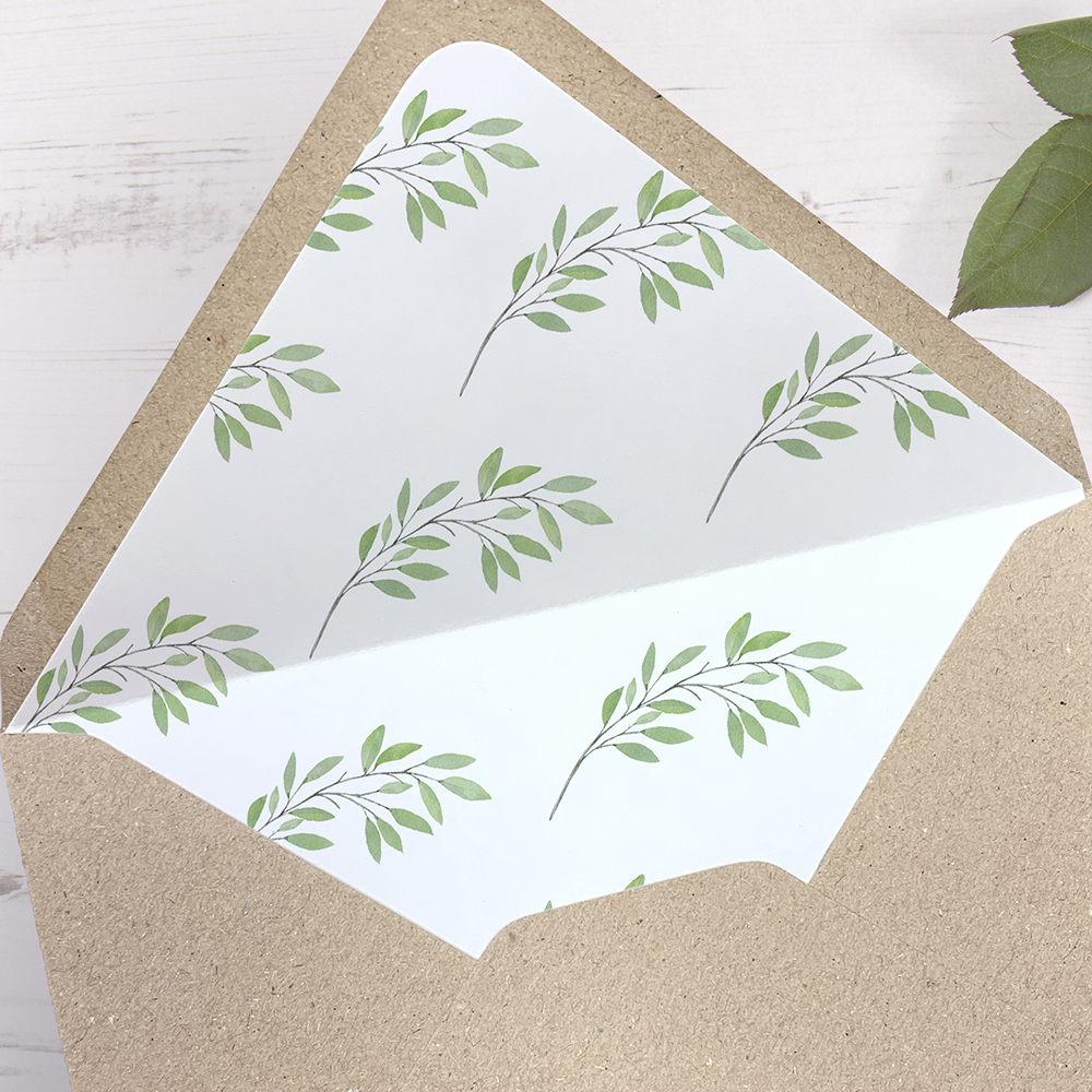 'Autumn Green' Save the Date Tag