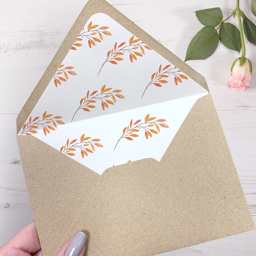 'Autumn Orange' Save the Date