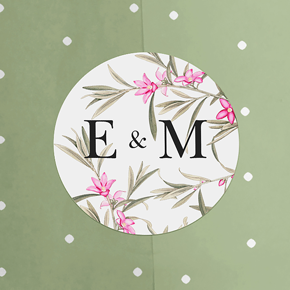 'Pink Botanical PB10' Save the Date