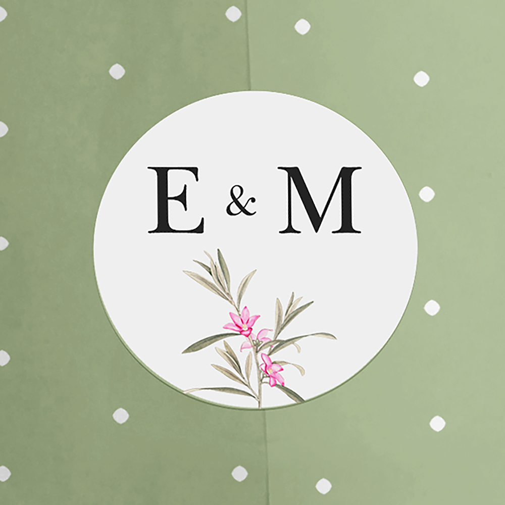 'Pink Botanical' Standard Wedding Invitation