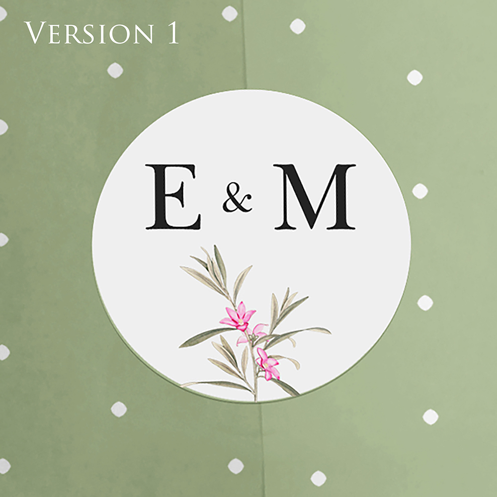 'Wild Botanical' Printed Envelope Liner Sample with Envelope