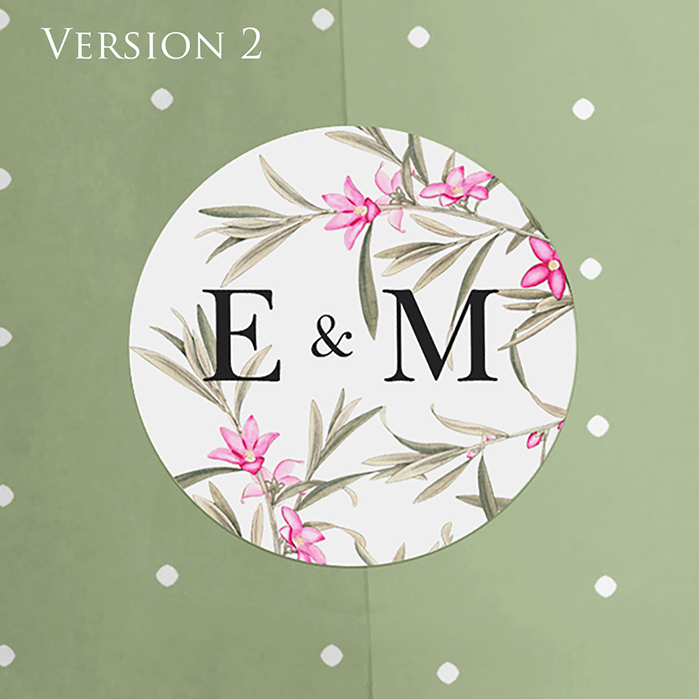 'Wild Botanical' Printed Envelope Liner Sample with Envelope