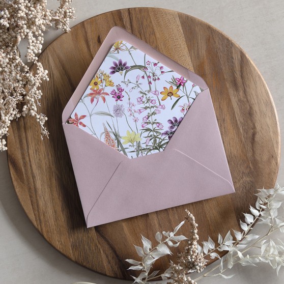 'Wild Botanical' Printed Envelope Liner with Envelope