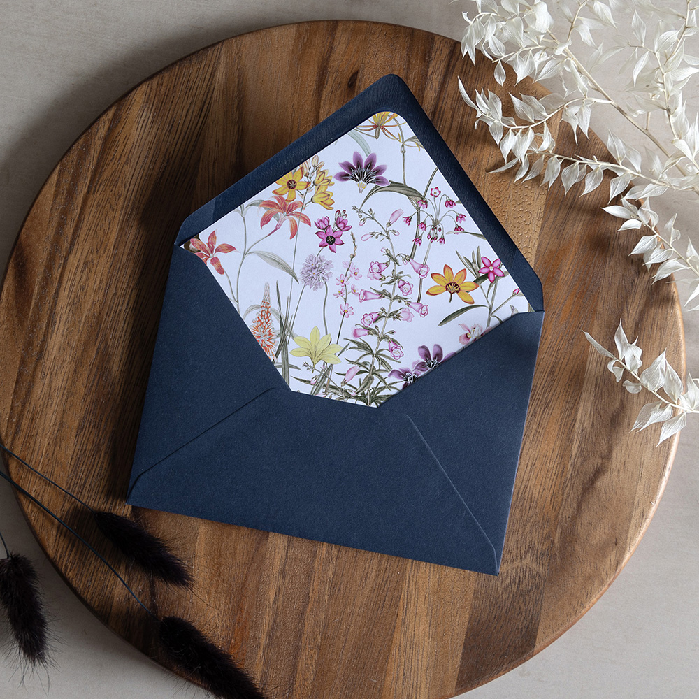'Wild Botanical' Printed Envelope Liner with Envelope
