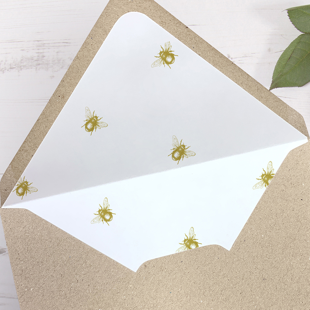 'Bumble Bee' Square Invite Sample