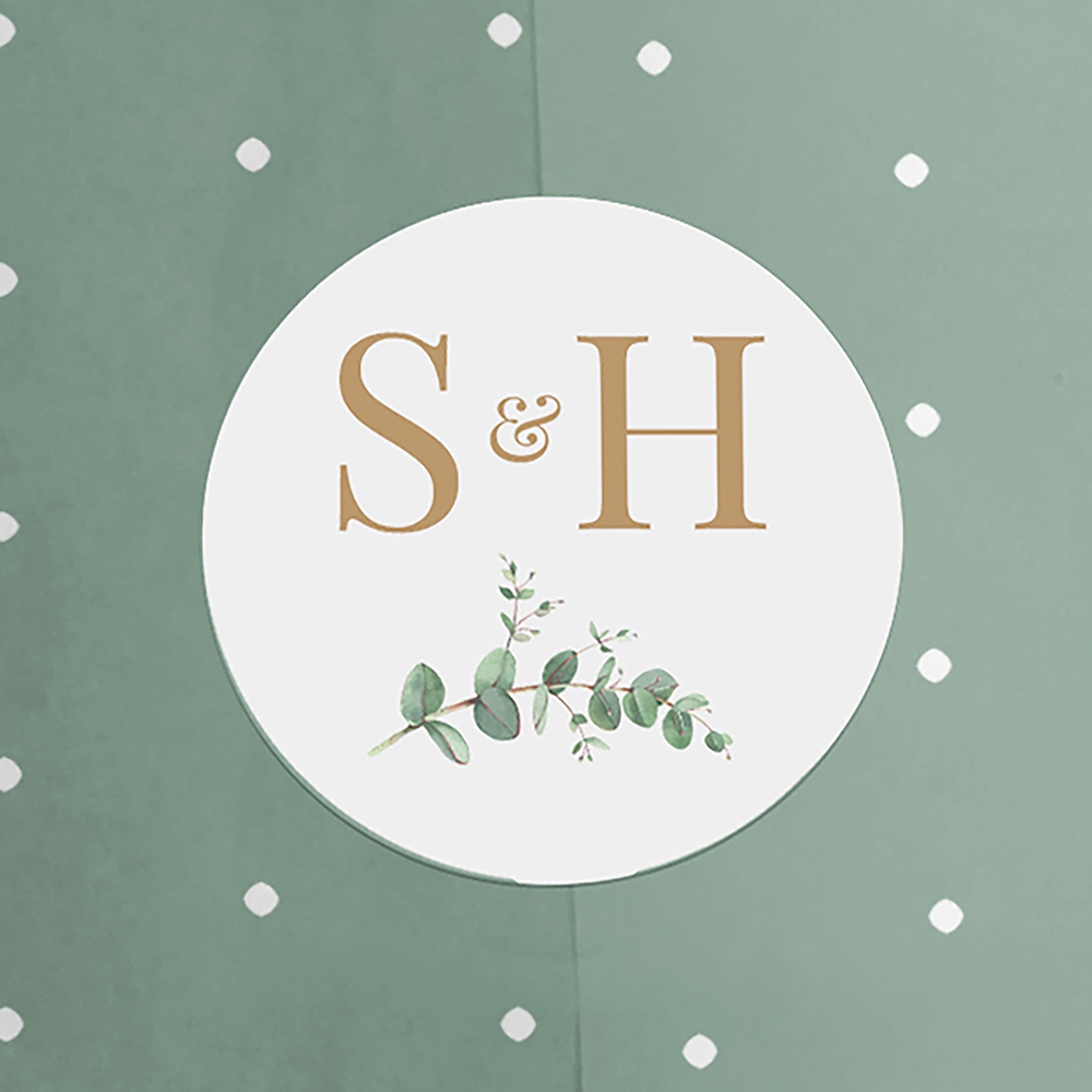 'Campagna Eucalyptus CP01' Standard Wedding Invitation Sample