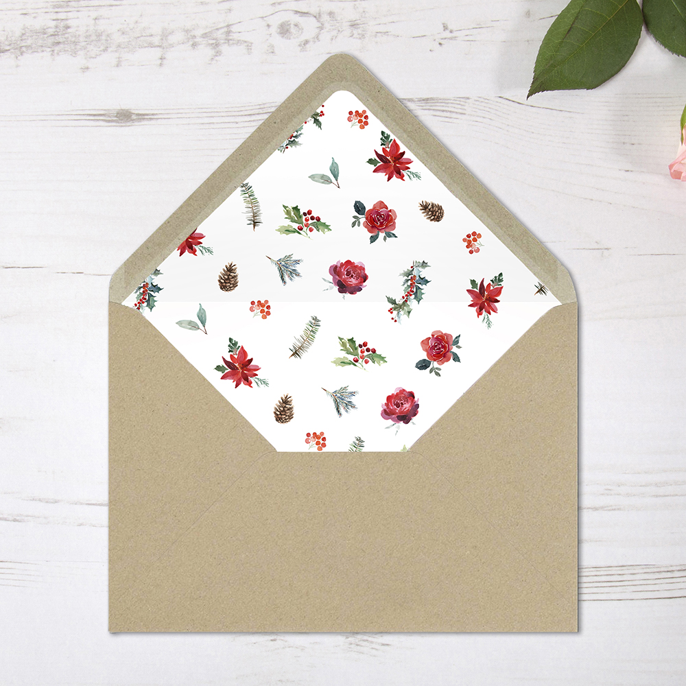 'Christmas Holly' Tag Save the Date Sample