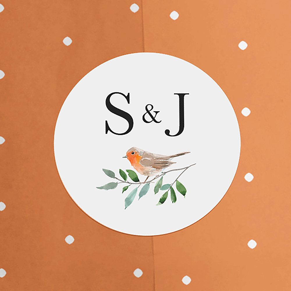 'Christmas Robin' Standard Foil Invite