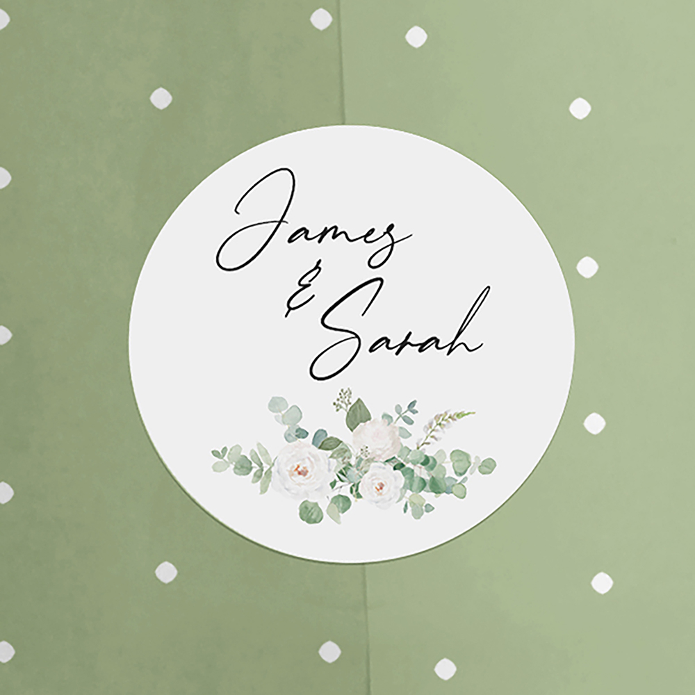 'Classic Eucalyptus CE18' Foil Save the Date Sample