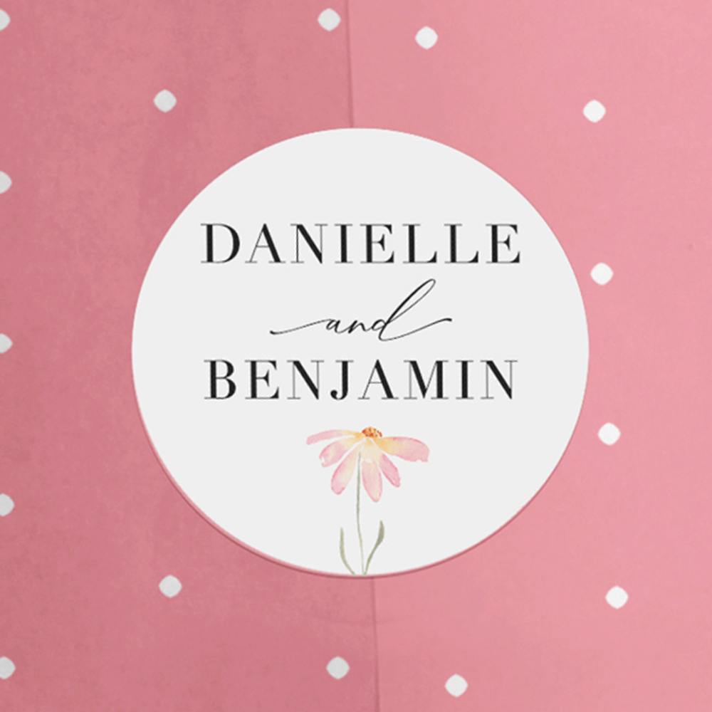 'Daisy Pink' Gatefold Invite
