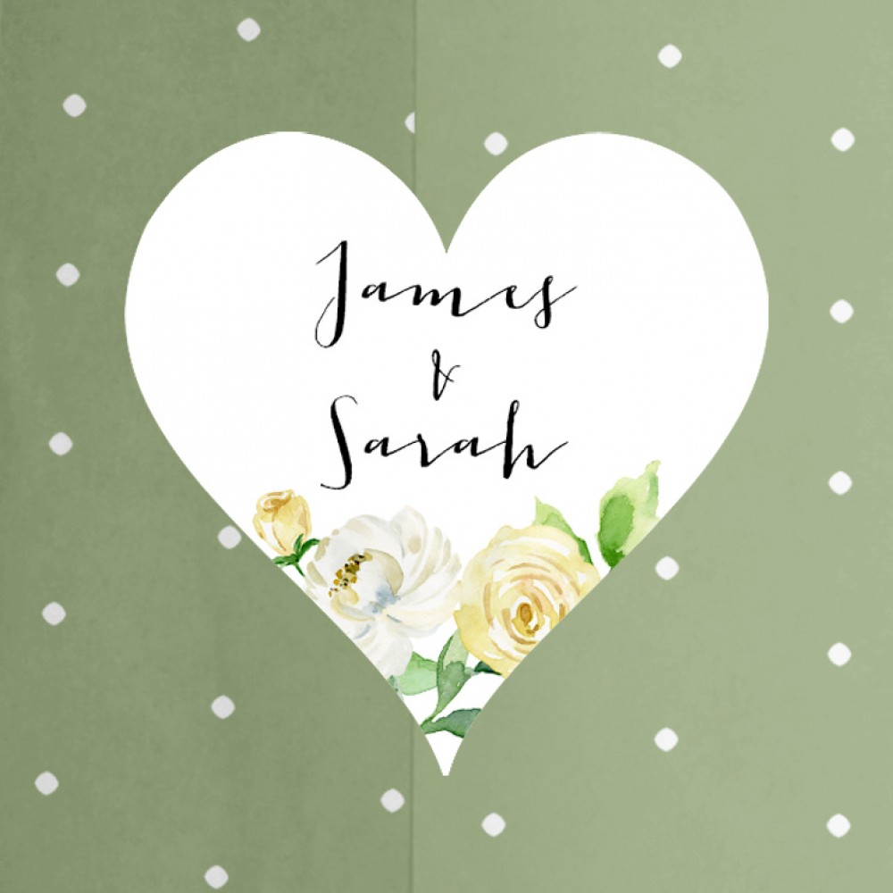 'Daphne' Printed Envelope Liner Sample with Envelope