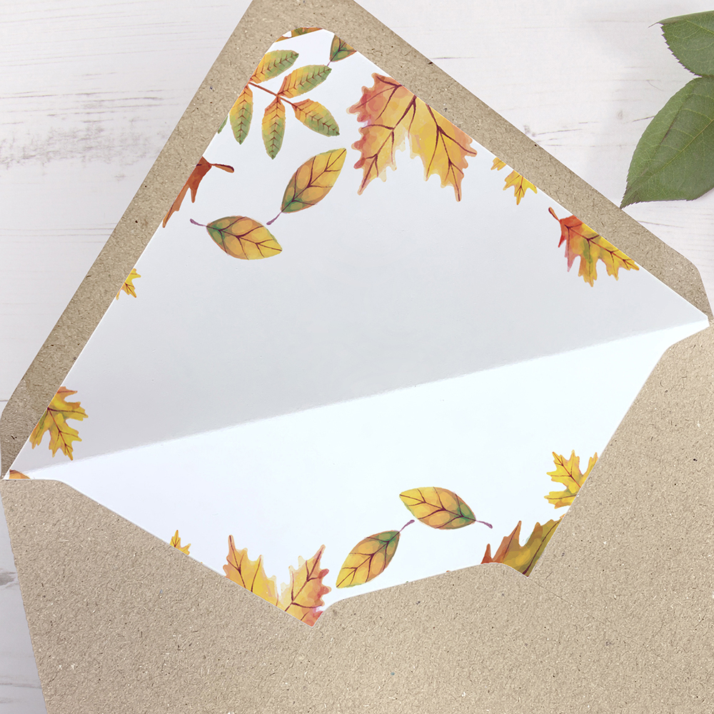 'Dorothy' Printed Envelope Liner Sample with Envelope