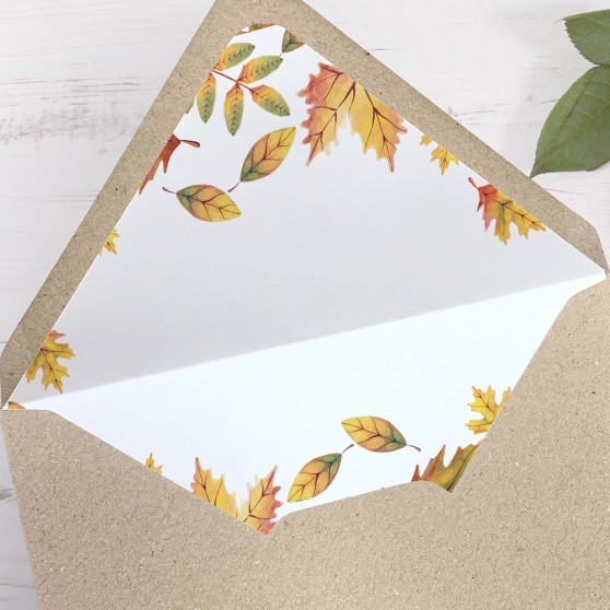 'Dorothy' Printed Envelope Liner Sample with Envelope