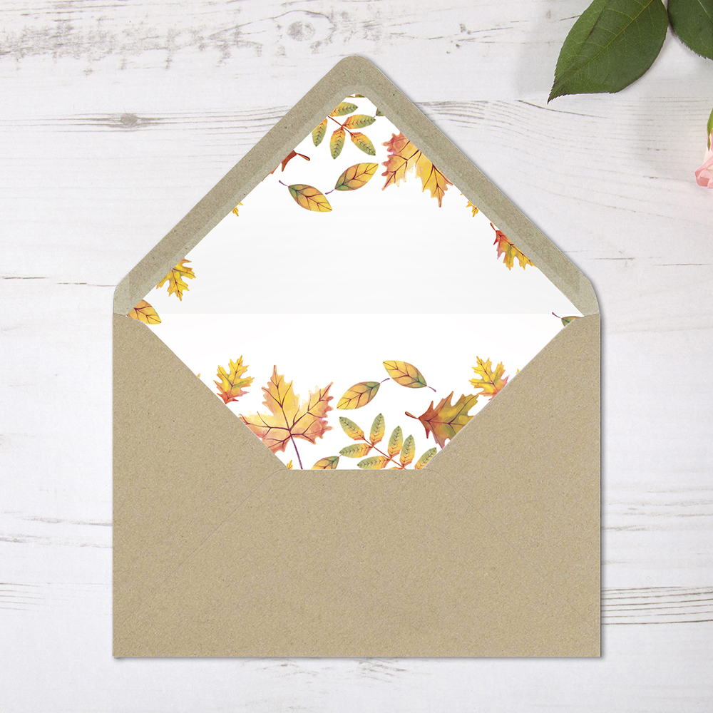 'Dorothy' Printed Envelope Liner Sample with Envelope