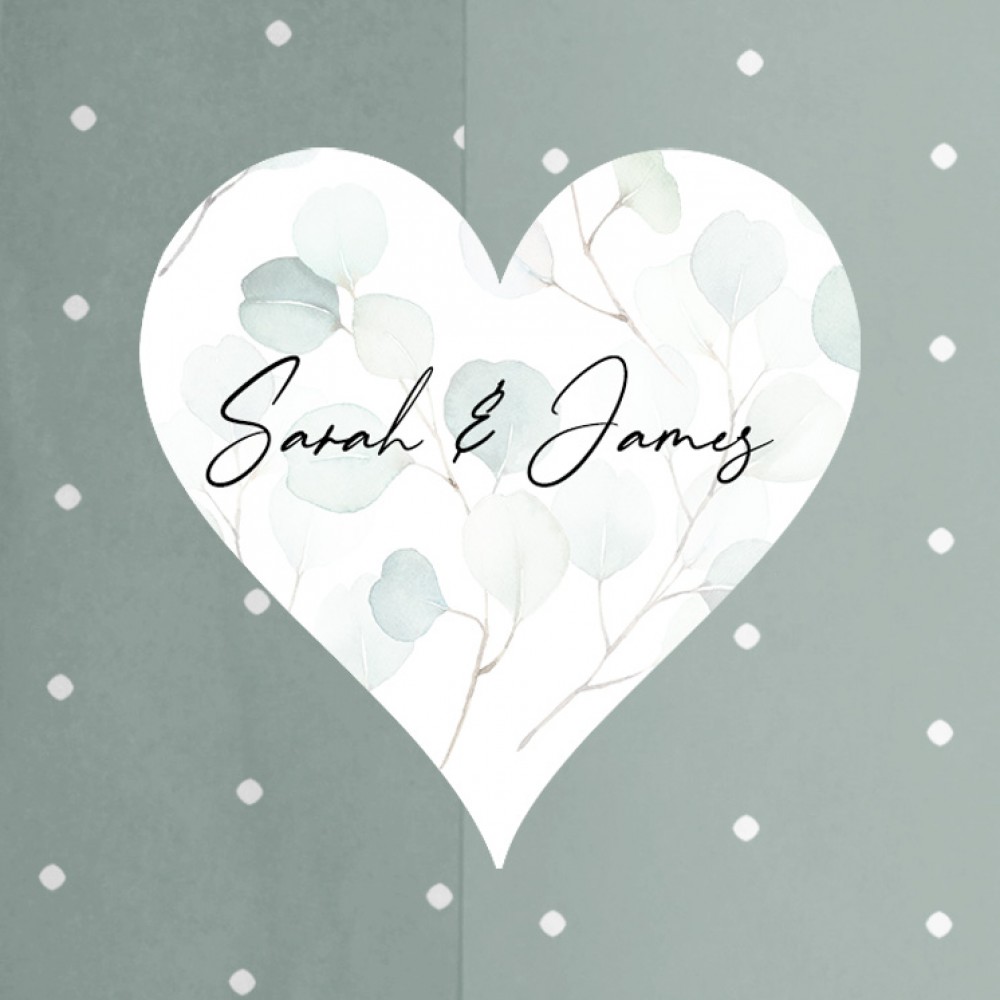 'Dreamy Eucalyptus' Printed Gatefold Wedding Invitation