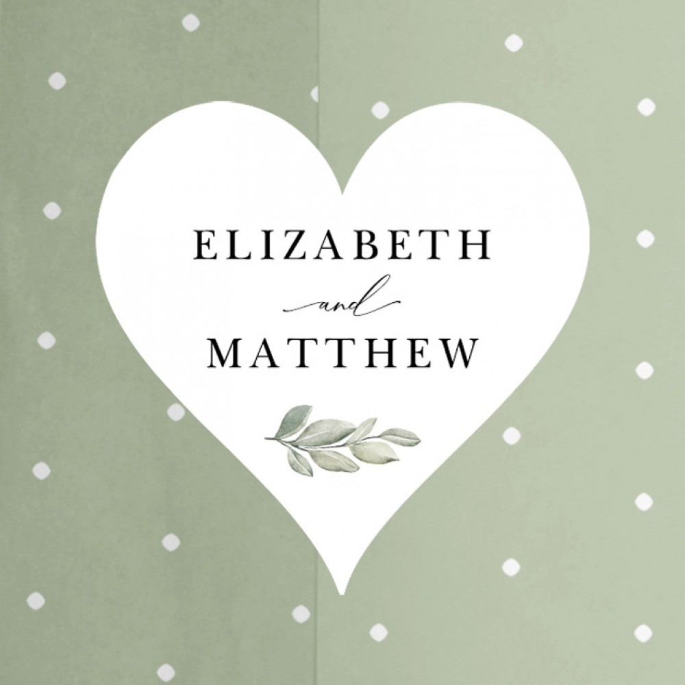 'Tuscany' Printed Gatefold Wedding Invitation Sample