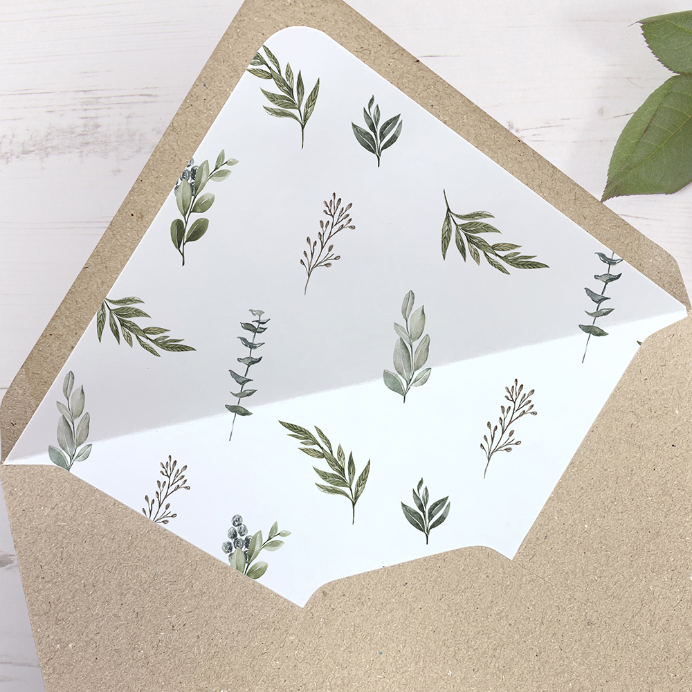 'Tuscany' Printed Gatefold Wedding Invitation Sample