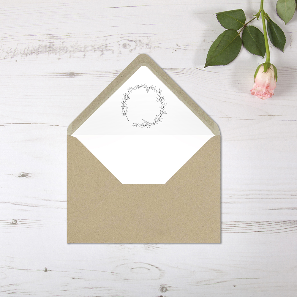 'Elizabeth' Printed Envelope Liner with Envelope