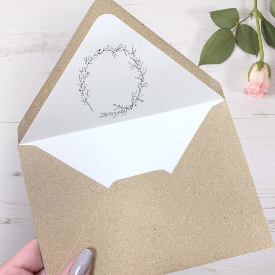 'Elizabeth' Printed Envelope Liner Sample with Envelope