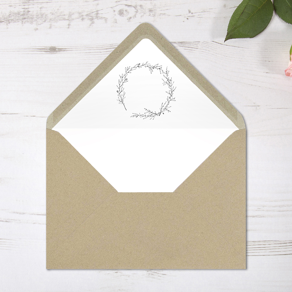 'Elizabeth' Printed Envelope Liner with Envelope