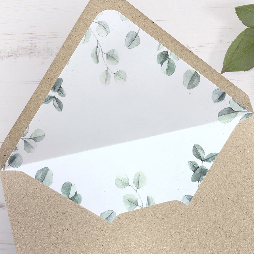 'Eucalyptus' Pocketfold Wedding Invitation