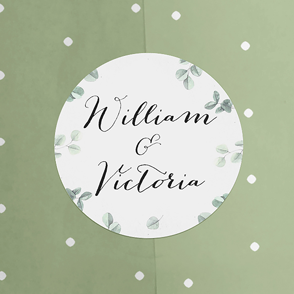 'Eucalyptus' Pocketfold Wedding Invitation