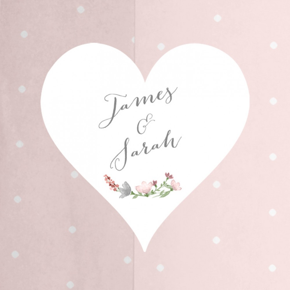 'Genevieve' Hole-punched Wedding Invitation