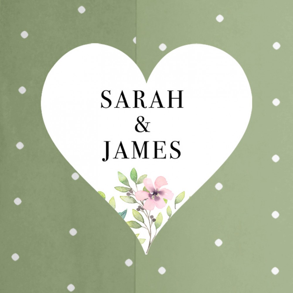 'Imogen Floral' Printed Envelope Liner Sample with Envelope