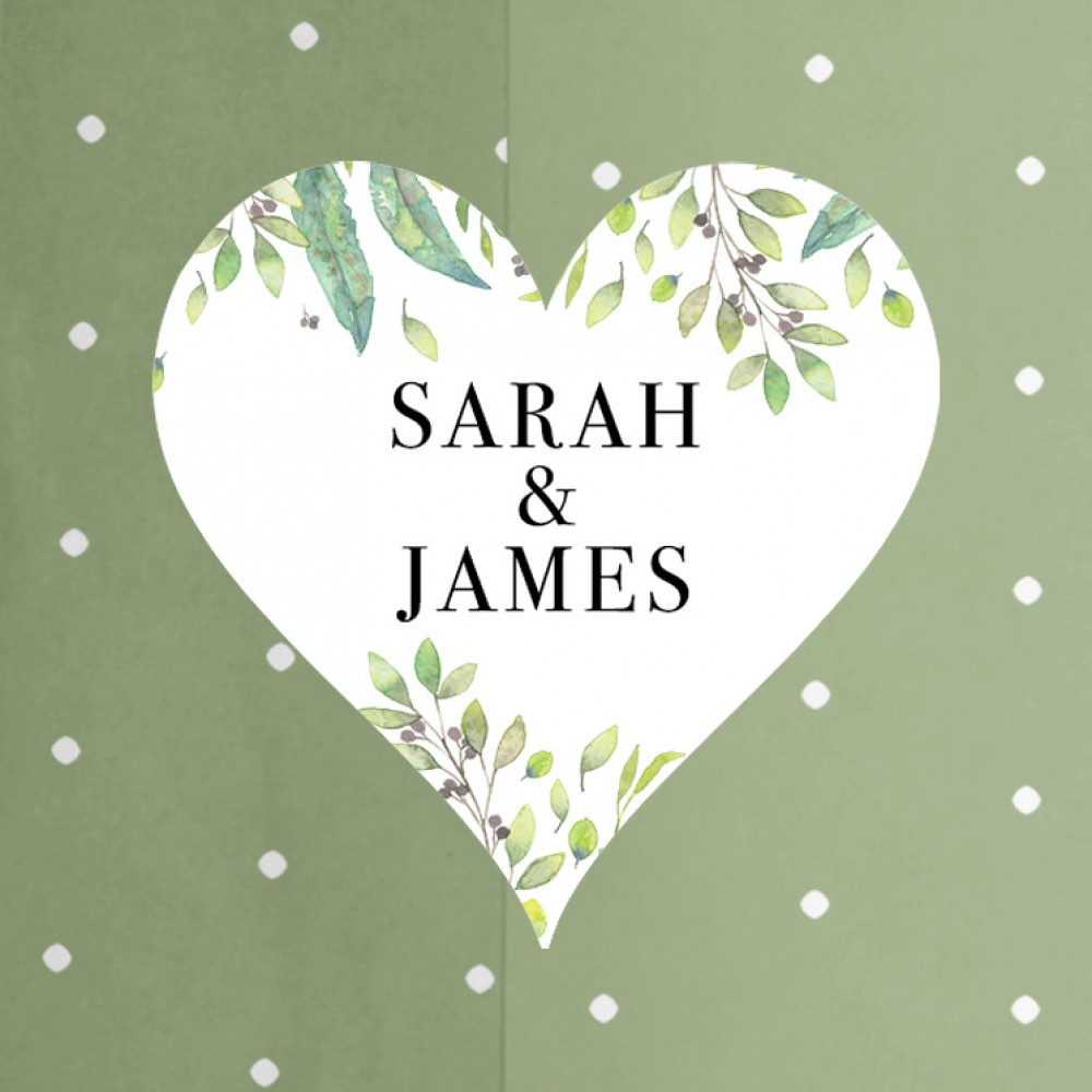 'Imogen' Hole-punched Wedding Invitation