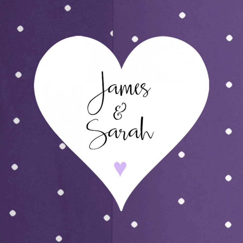'Lavender Ivy Design' Hole-punched Wedding Invitation
