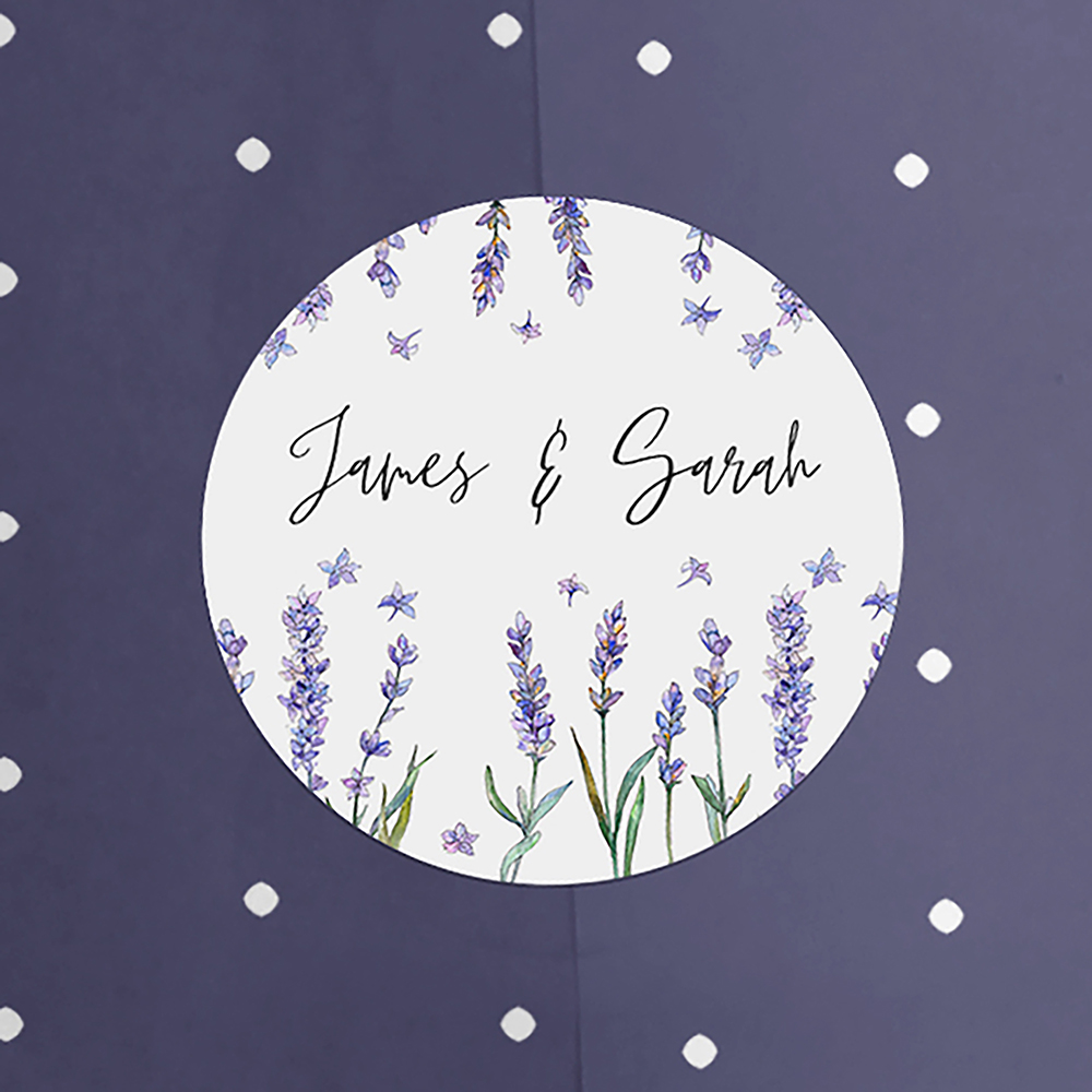 'Lavender' Printed Envelope Liner Sample with Envelope
